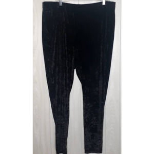 Torrid Black Velvet Skinny Leg Leggings Size 4